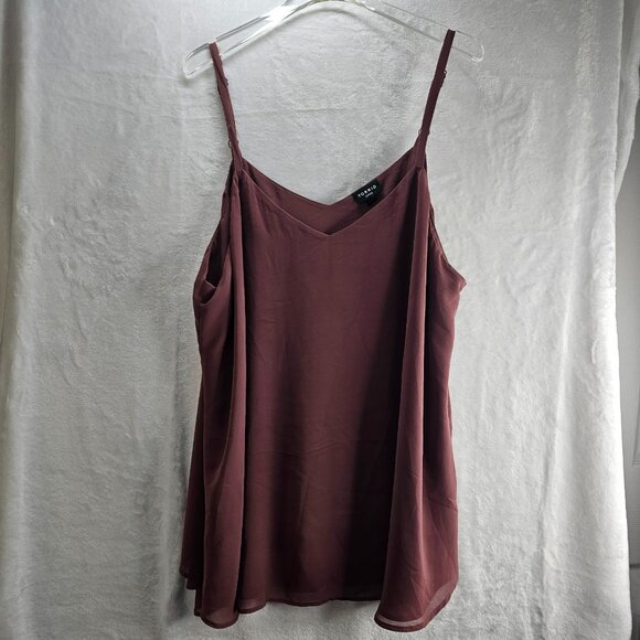 Torrid Sophie Swing Cami Tank Top Rose Brown Relaxed Adjustable Straps Size 1 - Picture 5 of 10